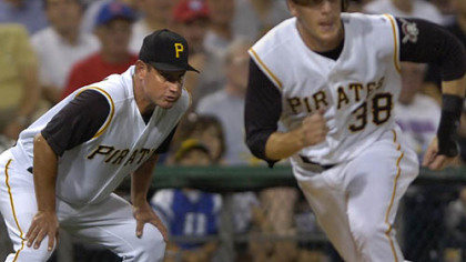 Former Pirates thirdbase coach John Russell, left, has been picked as the new Pirates' manager.