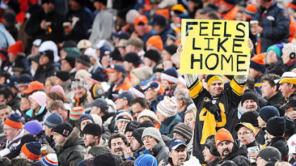A Steelers fan feels right at home.