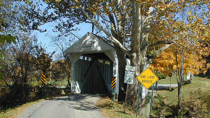 The Cox Covered Bridge in Morgan Township