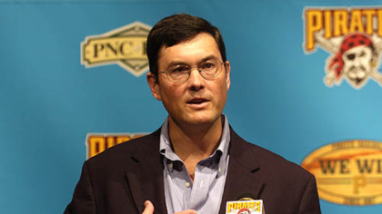 Pirates principal owner Bob Nutting discusses the firing of General Manager Dave Littlefield at a press conference at PNC Park today.