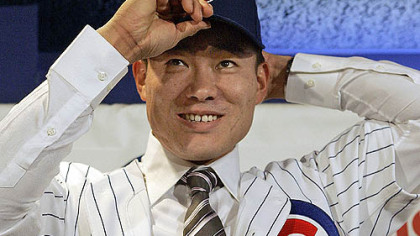 Japanese free-agent outfielder Kosuke Fukudome sent the Cubs a long way toward becoming the ninth team with a payroll of $120 million-plus.