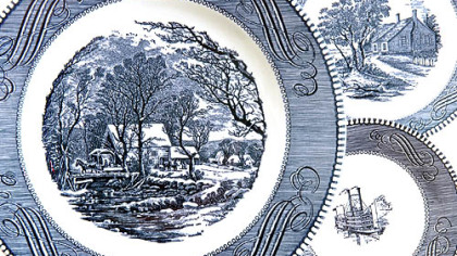 These  plates that belonged to her mother take Gretchen McKay over the river and through the woods.
