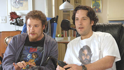 Paul Rudd, right, and Seth Rogen also were paired in "The 40-Year-Old Virgin."