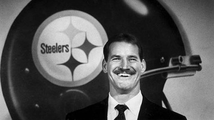 New Steelers coach Bill Cowher during a press conference at Three Rivers Stadium on Tuesday, January 21, 1991.
