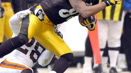 Hines Ward needs one touchdown reception to tie John Stallworth for the Steelers' career record. (vs. Browns 11/11/07)