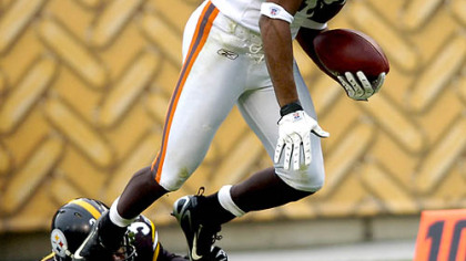 Anthony Madison tries -- and fails -- to bring down Cleveland return man Joshua Cribbs Sunday at Heinz Field. (vs. Browns 11/11/07)