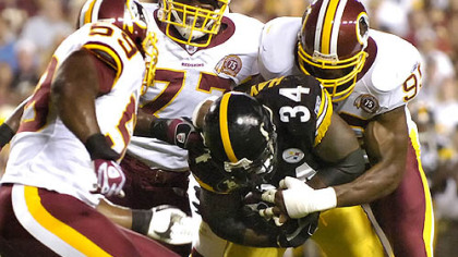 Verron Haynes is happy with what he accomplished Saturday against the Redskins. Haynes is fighting for a spot in the Steelers' backfield.