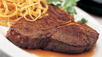 Entrees at The Capital Grille include porterhouse steak